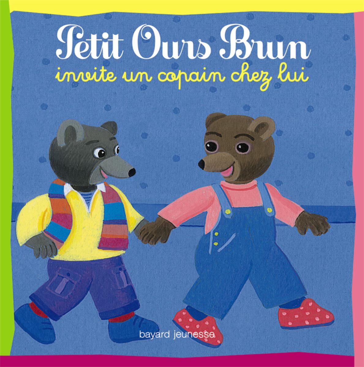 Couverture de « PETIT OURS BRUN INVITE UN COPAIN CHEZ LUI »