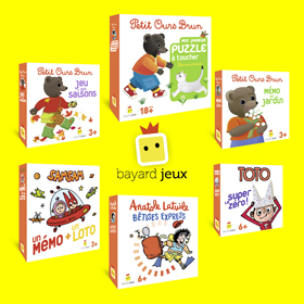 Catalogue : les jeux de société Petit Ours Brun, mémo, jeu des saisons